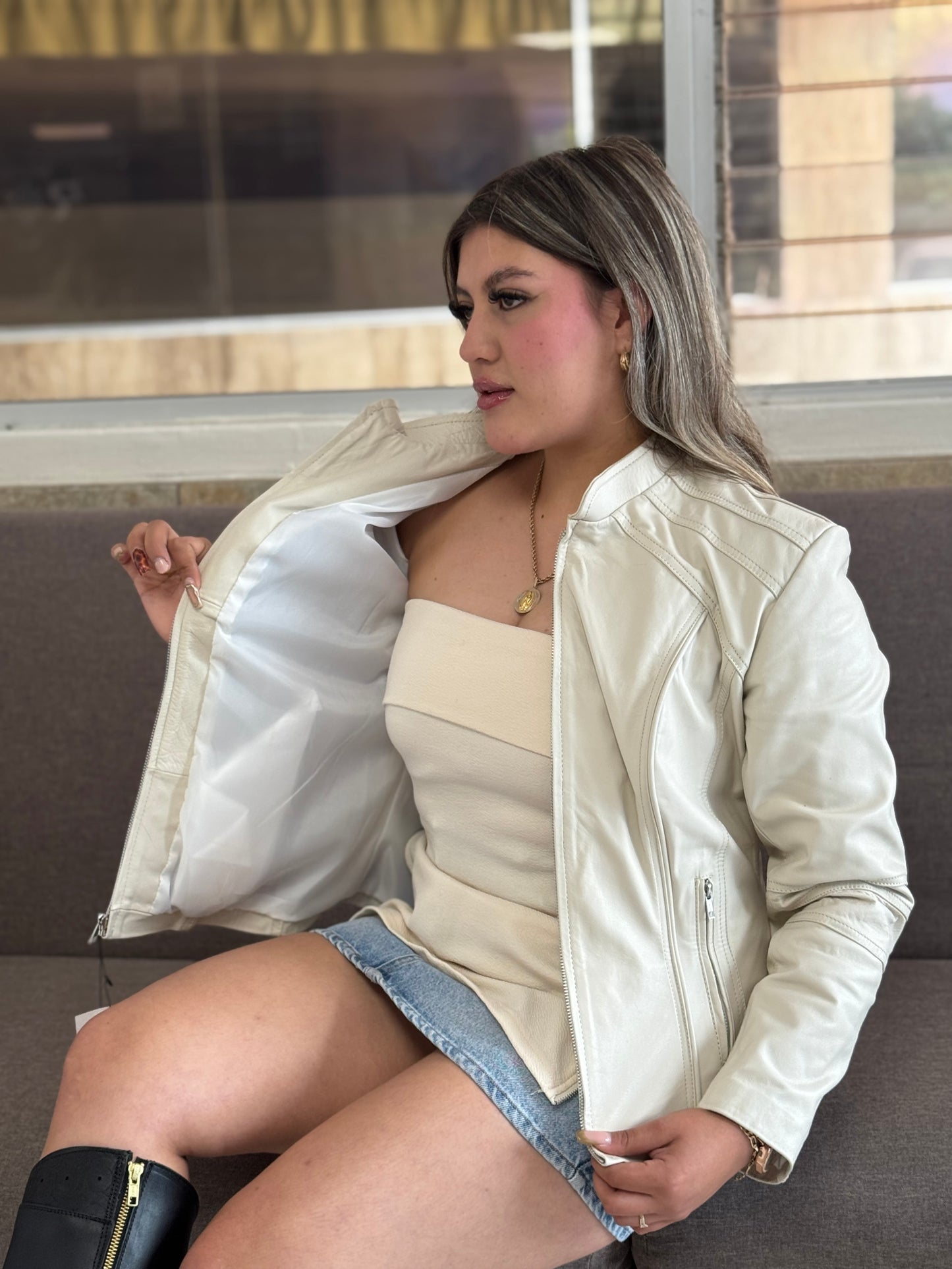 COMBO CHAMARRA Y BOTAS EN PIEL ORIGINAL